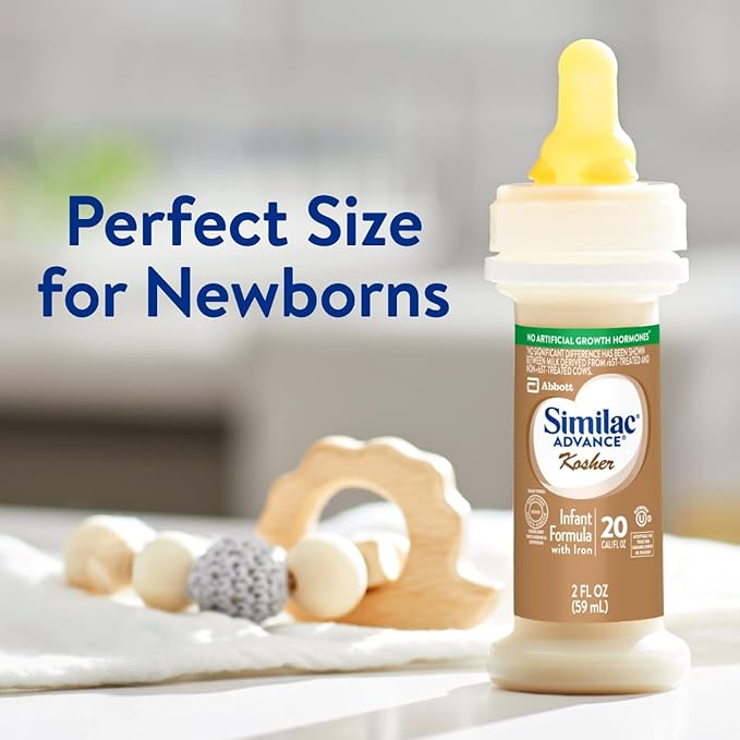 Similac Advance Kosher Infant Formula, Ready-to-Feed Baby Formula, 4-fl-oz Bottle, Pack of 8