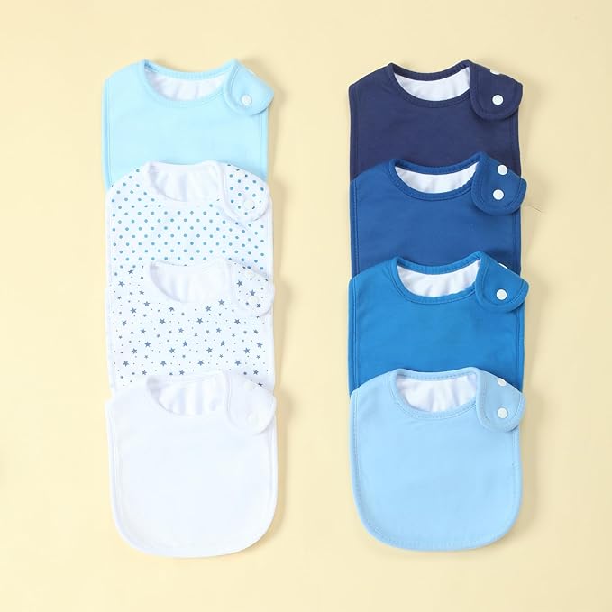 Waterproof Baby Bibs for Boys & Girls Soft and Absorbent Bandana Drool Bibs Set for Infant Newborn 0-12 Months