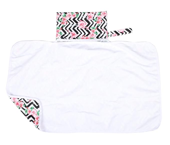 Baby Diaper Changing Mat Pad Foldable Waterproof 30inx18.5in (Flower Flamingo)