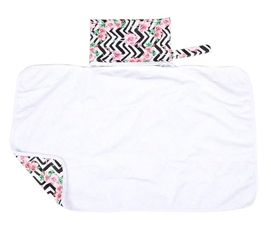 Baby Diaper Changing Mat Pad Foldable Waterproof 30inx18.5in (Flower Flamingo)