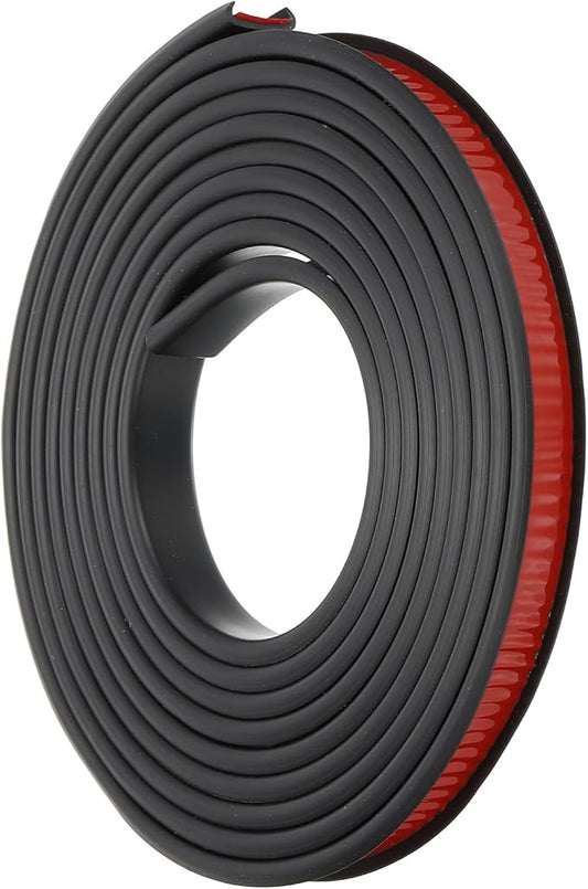 PATIKIL TPE U-Shape Edge Banding, 1/2 Inch x 16.4ft Self Adhesive Flexible Veneer Edging Trim Furniture Edge Protector for Shelf Cabinet Table Repair Restoration, Black