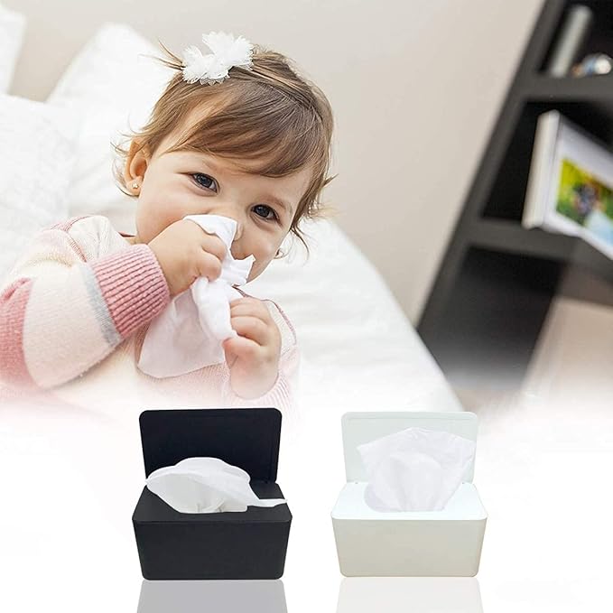 Moorfowl Baby Wipe Dispenser for Bathroom, Upgarde Design(8.2L x 4.9W x 3.9H inches), Minimalist Flushable Wipes Container for Home Car