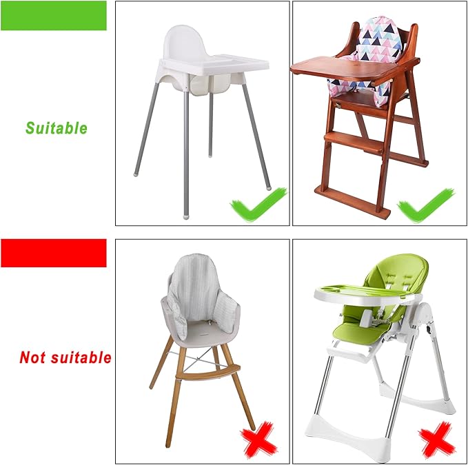 IKEA Antilop Highchair Cushion, Inflatable Cover Pad - More Comfortable Sitting (Colorful Triangle)