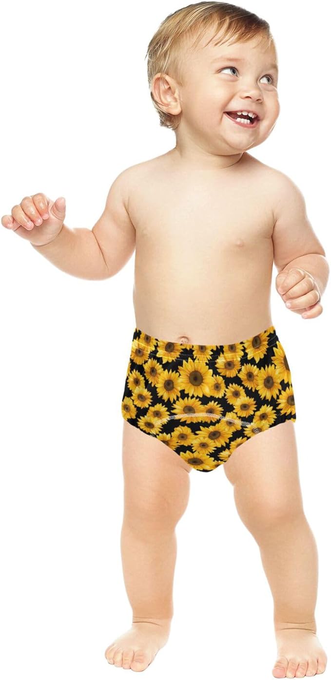 Little Girls Potty Training Must Haves Pants Soft Cotton Short Underwear for 2T Sunflowers