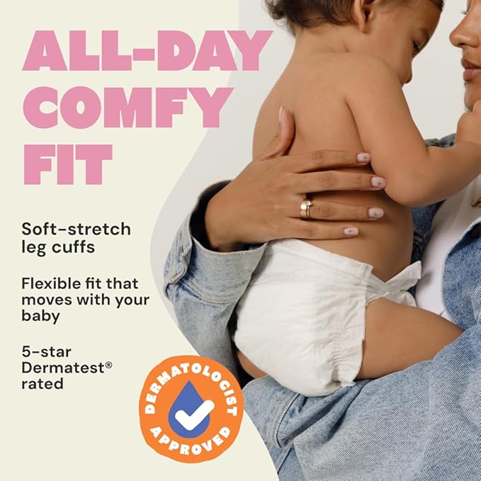 DYPER - Pack of 2 Baby Diapers Size 4 (48 Count) - Leak Proof, Plant Based, Hypoallergenic & Ultra Absorbent Disposable Diaper for Day & Overnight, Skin-Friendly Comfort Size 4 Diapers (22-37 lbs)