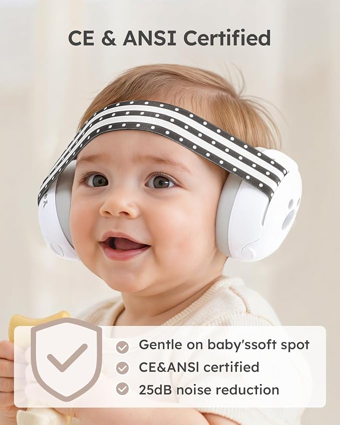 Yoofoss Baby Ear Muffs Noise Protection for Infants Up to 36 Months - Noise Cancelling Headphones for Ear Protection
