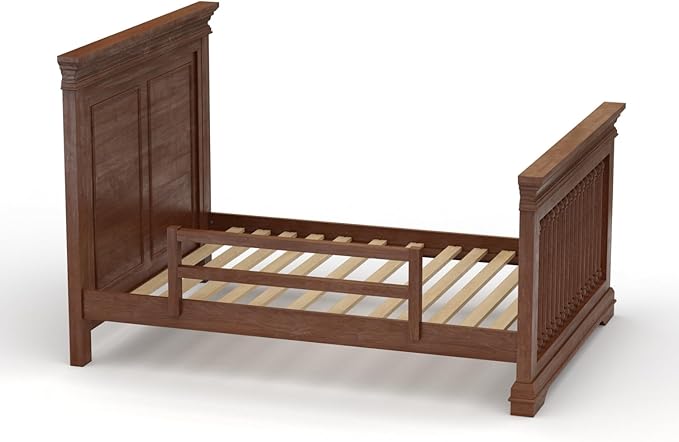 CC KITS Safety Guard Rail for Baby, Kids, and Children - Solid Wood Safety Bed Rail for Toddlers - Easy Installation - Premium Protection for Bunk, Twin, Full, Queen and King Size Beds - (Brown/Pecan)