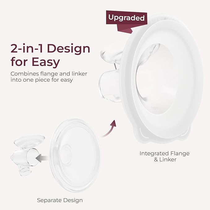 Momcozy Original S12Pro Quick Replacement Accessories, Only Compatible with Momcozy S12Pro Quick Breast Pump NOT for S9Pro/S12Pro (DoubleFit Hybrid Flange 27mm,1 Pack)