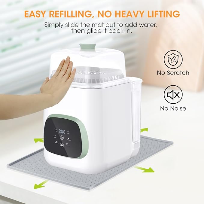 Aieve Bottle Washer Sliding Mat Compatible with Momcozy Bottle Washer, Silicone Mat for Mom Cozy Kleanpal Pro, Sliding Tray Baby Bottles Cleaning Machine Accessories for Grownsy Papablic