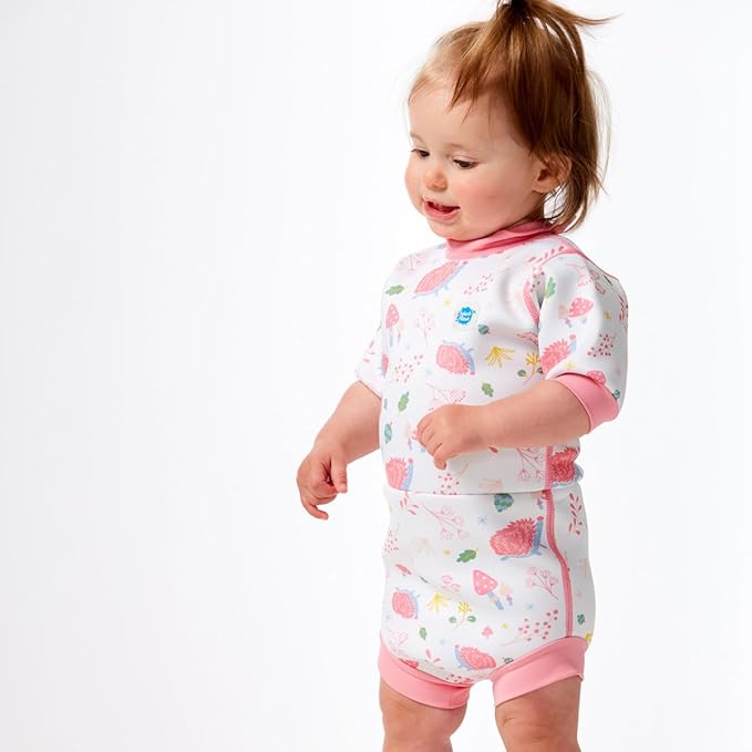 Splash About Happy Nappy Wetsuit, Swimsuit for Babies & Toddlers with Built-in Swim Diaper (Forest Walk, 6-14 Months)