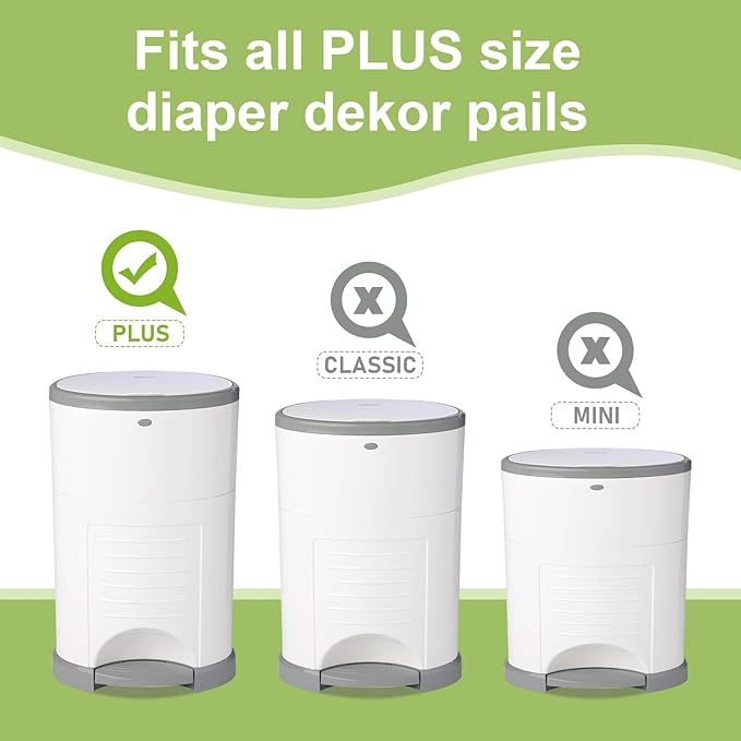 USBOO Refills Compatible with Dekor Plus Diaper Pail | 4 Pack | Disposable Diaper Pail Refill | Extra Thickness | Diaper Trash Bags | Cherry Blossom Scented | Holds up to 2320 Diapers