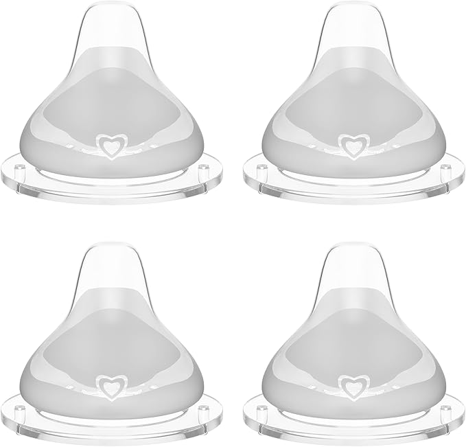 4pcs Replacement Baby Silicone Spout Nipple for NUK Activity and Learner Cup, Soft Transition Spout for Sippy Cups, Silicone BPA-Free, Leak-Proof, Easy Transition from Bottle to Cup