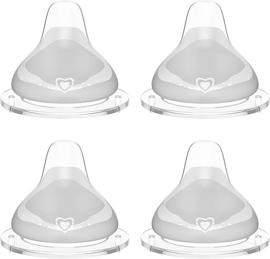 4pcs Replacement Baby Silicone Spout Nipple for NUK Activity and Learner Cup, Soft Transition Spout for Sippy Cups, Silicone BPA-Free, Leak-Proof, Easy Transition from Bottle to Cup