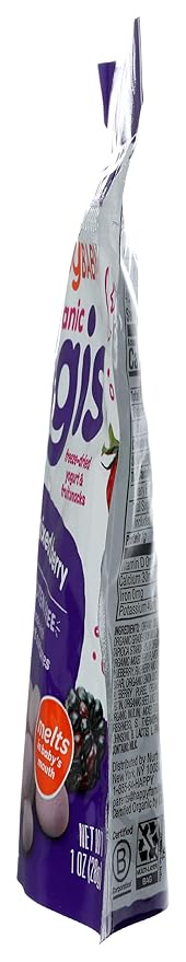 HAPPY BABY Organic Mixed Berry Yogurt Snacks, 1 OZ (Pack of 2)