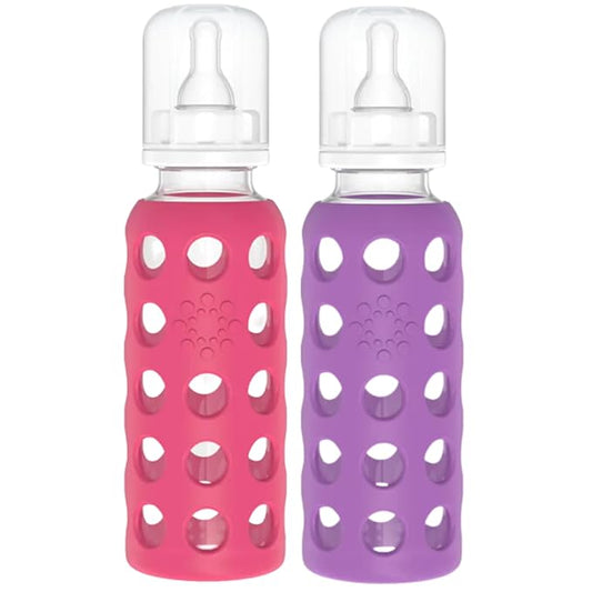 Lifefactory Baby Bundle - Bottle Set - Raspberry/Purple - 9 oz - 2 pk