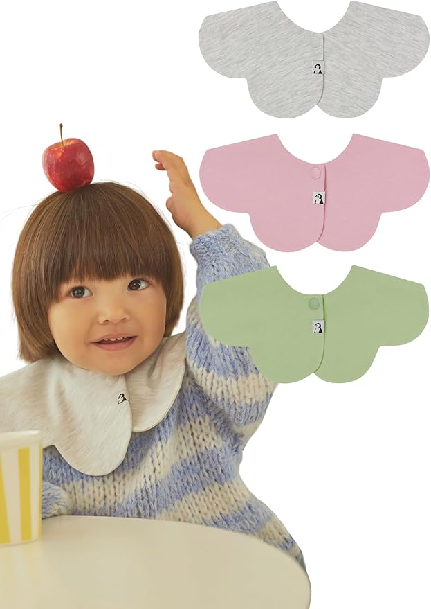 Konny Baby Bib 3/5/7-Pack Set, 360 ° Rotate, Soft and Absorbent Drooling for Toddler Boys Girls Baby Essentials