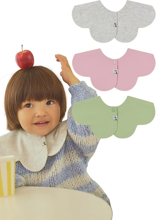 Konny Baby Bib 3/5/7-Pack Set, 360 ° Rotate, Soft and Absorbent Drooling for Toddler Boys Girls Baby Essentials