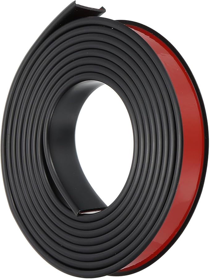 PATIKIL TPE U-Shape Edge Banding, 7/8 Inch x 9.8ft Self Adhesive Flexible Veneer Edging Trim Furniture Edge Protector for Shelf Cabinet Table Repair Restoration, Black