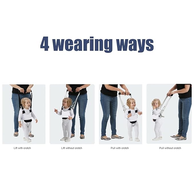 Baby Walking Harnesses, Handheld Baby Walk Helper, Adjustable Size Infant Walker Harness Assistant Belt Walk Learning Helper Walk Support Assist Trainer Tool for 8 to 24 Month Infant