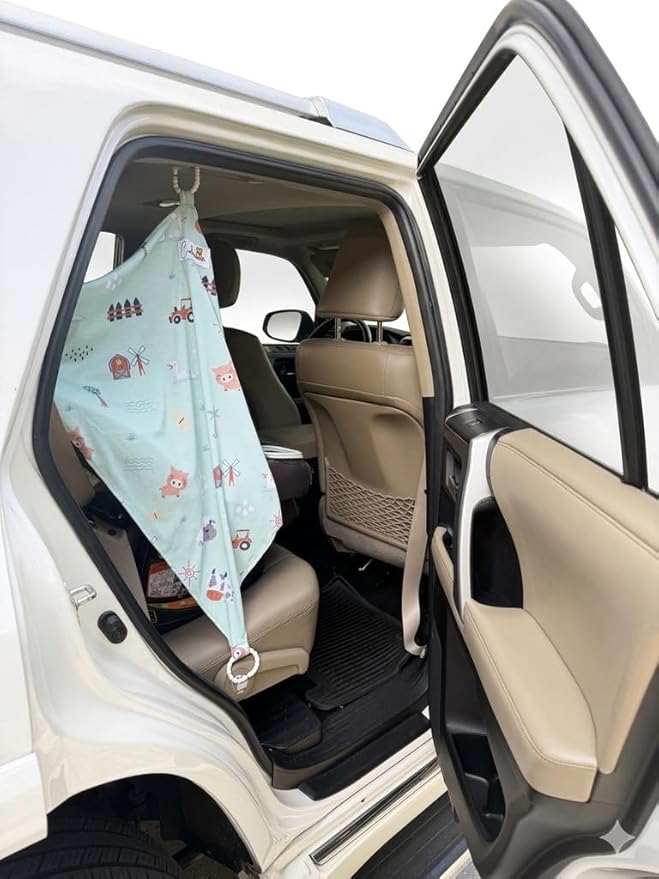 Multi-Use Car Window Shade for Babies & Toddlers, Can be Used as a Nursing Cover and Car Seat Cover, Newborn Essentials, Expecting Mothers and Infants Must Have, Travel Essentials