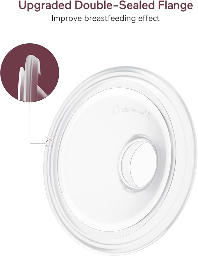 Momcozy Original S9 Pro/S12 Pro Replacement Accessories, Only Compatible with Momcozy S9 Pro/S12 Pro Breast Pump NOT for S9/S12/S12Pro-Quick(Double-Sealed Flange 27mm,1 Pack)