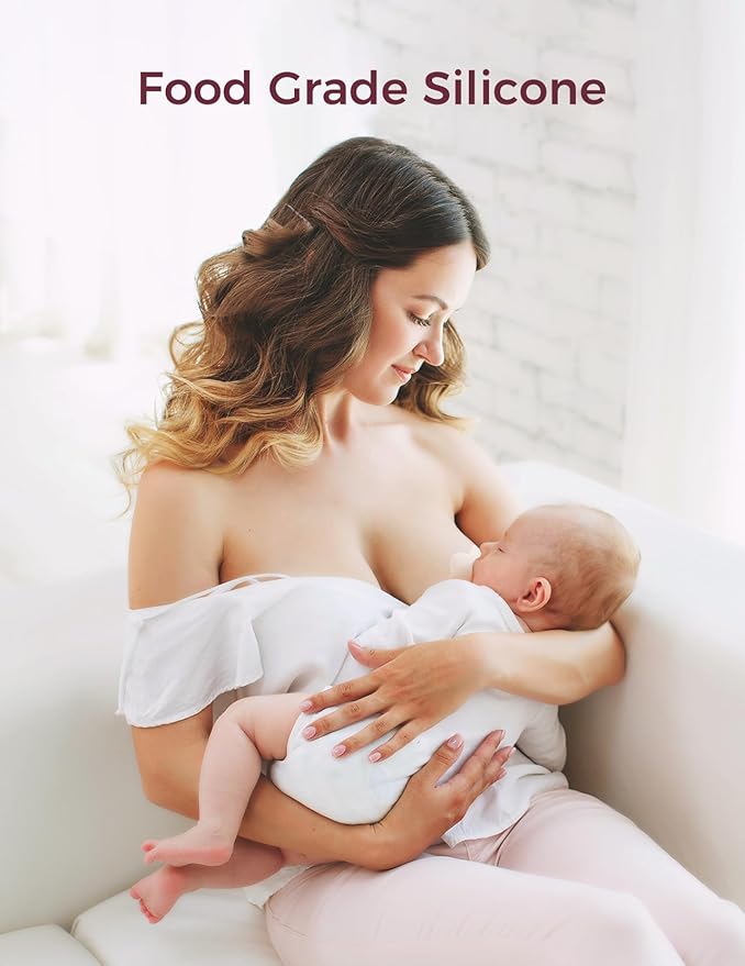 Momcozy Nipple Shields for Breastfeeding Newborn, Contact Nipple Shields Food-Grade Silicone (1, 24mm)
