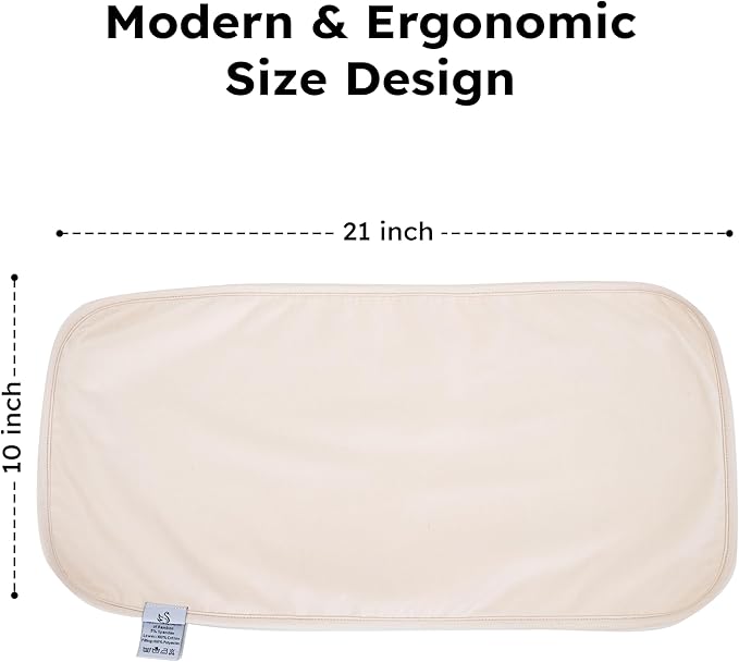 Premium Baby Burp Cloths, Extra Soft Spit Up Rags with 3 Absorbent Layers, 21" x 10" Size, Sand