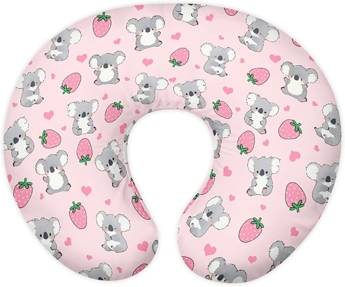 Cute Koala Nursing Pillow Cover Breastfeeding Pillow Covers for Mom Pink U-Shaped Pillow Covers