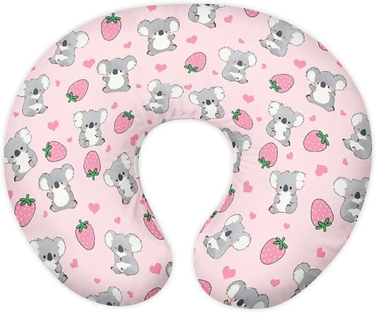 Cute Koala Nursing Pillow Cover Breastfeeding Pillow Covers for Mom Pink U-Shaped Pillow Covers