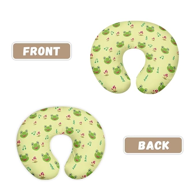 Frog Nursing Pillow Cover with Hidden Zipper Frog Super Soft & Breathable & Skin Friendly for Moms/Baby Stretchy Nursing Pillow Cover Quick-Dry Fabric Green