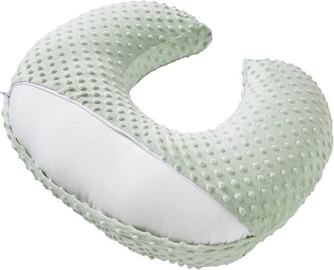 Pillowcase for Nursing Pillow and Positioner for Breastfeeding and Bottle Feeding, Propping Baby, Tummy Time, Baby Sitting Support, Awake-Time Support, Pillow Cover Only (Meadow Mist)