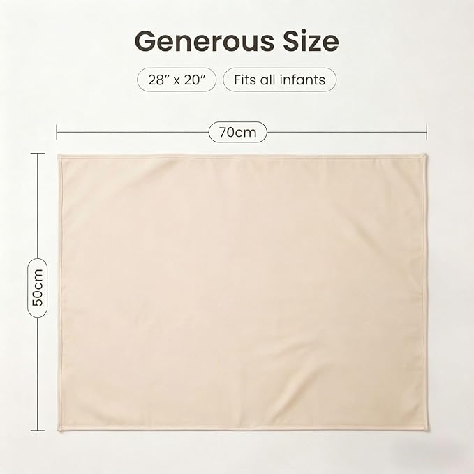 Vegan Leather Baby Changing Mat - Wipeable Portable Changing Pad, Foldable Travel Changing Mat for Baby, Newborns Toddlers Shower Gifts (Apricot,20"*28")