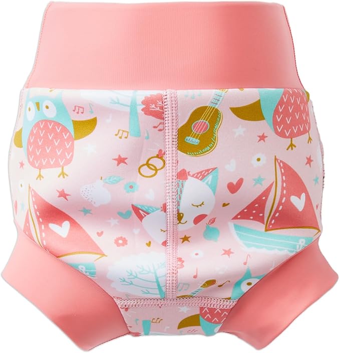 Splash About Happy Nappy Reusable Swim Diaper, Owl & The Pussycat, 3-6 Months