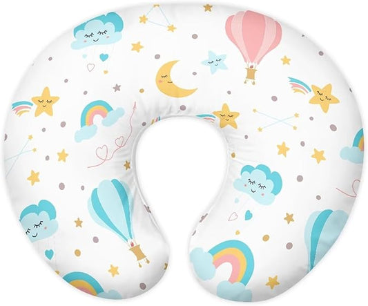 Pillow Covers Soft and Adorable Nursing Cover for Breastfeeding Pillows Pillow Slipcover for Baby Girls Boys Newborn Nursing Pillows for Breastfeeding Lovely Clouds Stars Moon