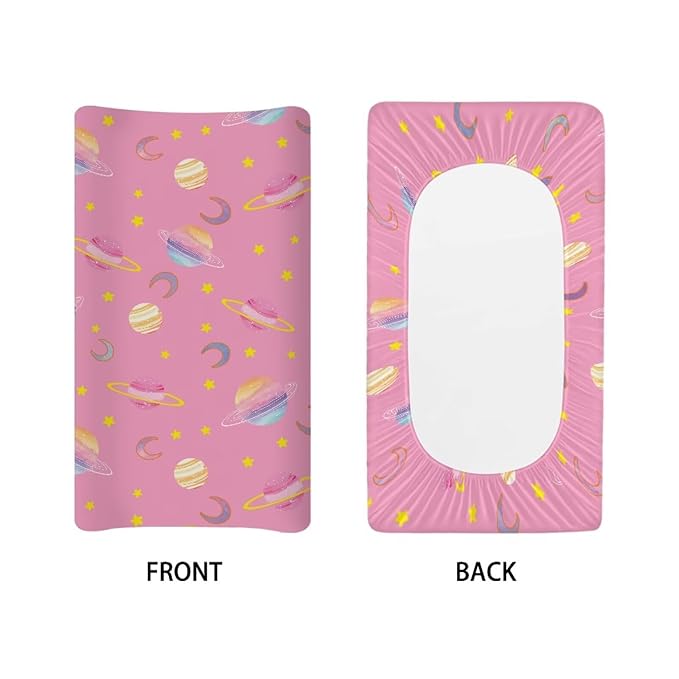 Planet Changing Pad Cover for Baby Girls Comfy Soft Diaper Change Table Pad Covers Lightweight Breathable Changing Pads Sheets Cover