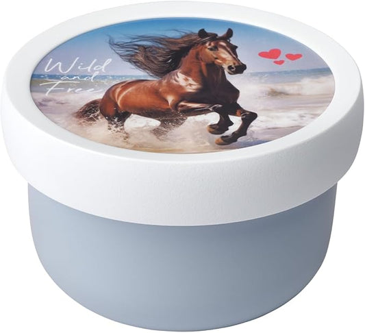 Mepal - Fruitbox Campus - Snack box for kids - Dishwasher and microwave safe - BPA free - 300 ml - Wild Horse