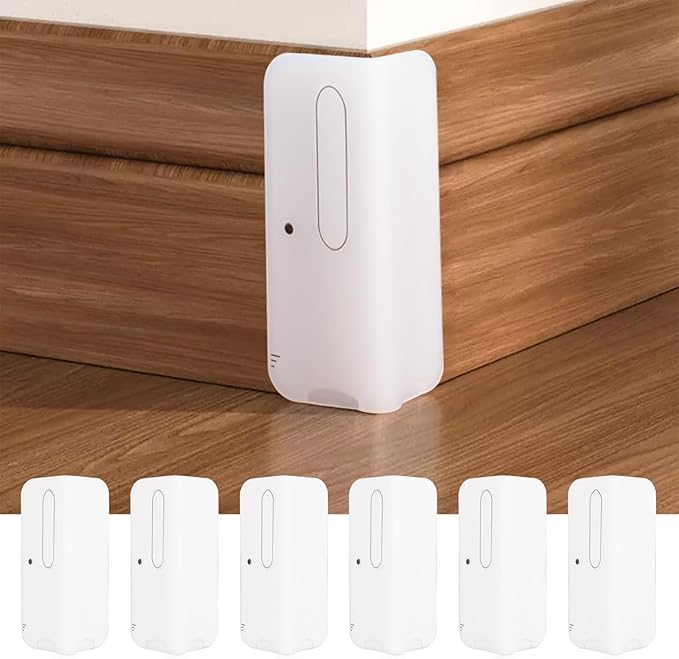 INCREWAY Baseboard Corner Blocks, 6PCS Silicone Self Adhesive Safety Corner Cushion Baby Proofing Edge Guard Corner Protectors for Furniture Wall Base, Semi-Translucent