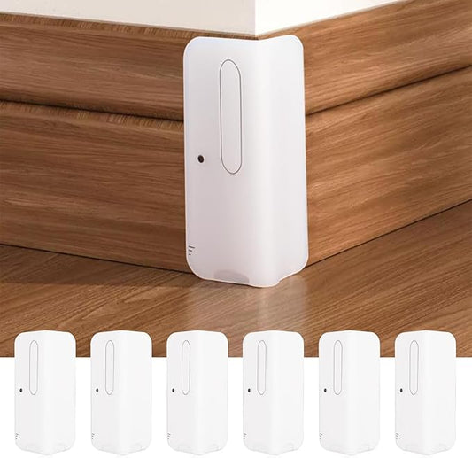 INCREWAY Baseboard Corner Blocks, 6PCS Silicone Self Adhesive Safety Corner Cushion Baby Proofing Edge Guard Corner Protectors for Furniture Wall Base, Semi-Translucent