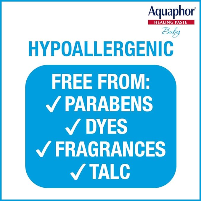 Aquaphor Baby Diaper Rash Paste - For Serious Diaper Rash and Flare-ups - 3.5 Oz. Tube (Pack of 12)