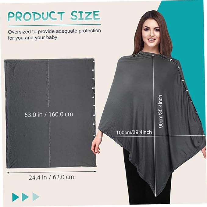 Toyvian Windproof Nursing Cover for Breastfeeding Multi-Functional Stretchy Stroller Pattern Baby Feeding Shawl Comfortable and Durable Design
