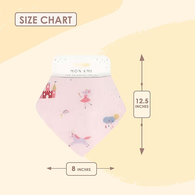 MON AMI Muslin Burp Cloths for Baby – 100% Cotton Burping Cloths for Babies, Extra Absorbent, Ultra-Soft, Baby Essentials