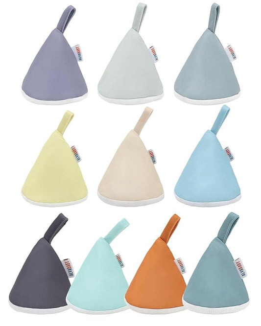 ALVABABY 10 Pcs Baby Boy Pee Covers, 2.76 * 2.76 In,Strong Water Absorption Pee Shield for Newborn Boy, 4-Layer Reusable Pee Cap, Diaper Changing Accessory for Baby Gift 10NGS02