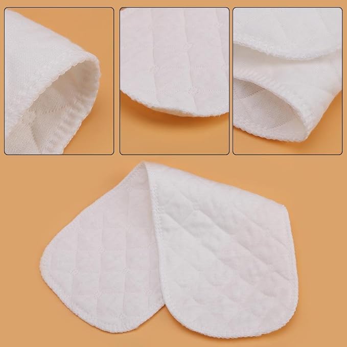 10PCS Reusable Nappy Liners Washable Layers Soft Incontinence Cloth Diaper Insert Liner Nappy Pad Baby Cotton Fiber Inserts for Cloth Diapers(Insert 6 Layers)