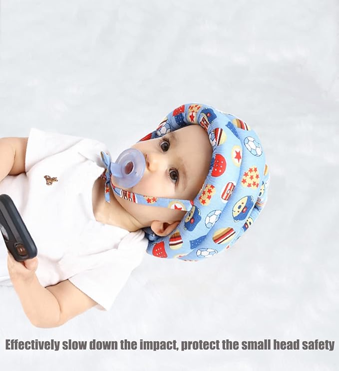 Baby Safety Helmet Baby Head Protector Upgarded for Baby Walking Crawling Running Infant Toddlers Head Protective Hat Head Cushion Headguard Bumper Bonnet Lightweight Breathable Adjustable 0-3 Yeas