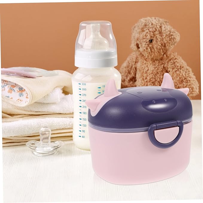 Toddmomy Portable Food Storage Container Scoop Travel-friendly Powder Holder and Snack Box for Boy Girl Lightweight and Double Leak Design