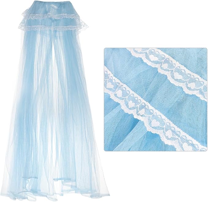 Crib Mosquito Net Crib Dome Bed Canopy Foldable Cot Net Tent Universal Palace Style Dome Bed Curtain (Stand Rod NOT Included)