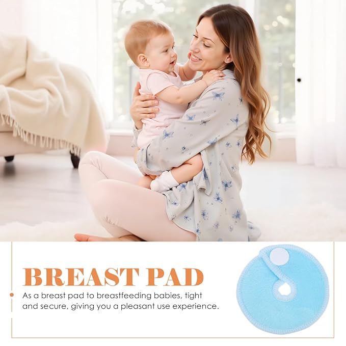 GLEAVI 28pcs G Tube Pad Holder Sky-Blue： Feeding Tube Button Covers Reusable Nursing Pads Soft Absorbent Breast Pads for Kids Breastfeeding Supports Nursing Care
