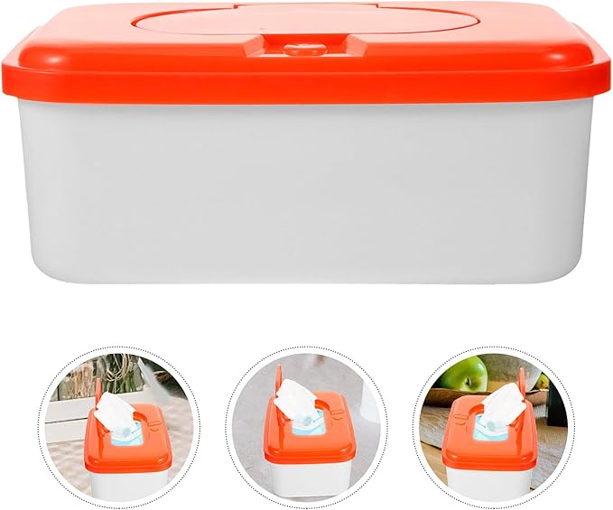 2pcs Wipe Box Travel Wipes Case Travel Dispenser Tissue Dispenser Container Pp Diaper