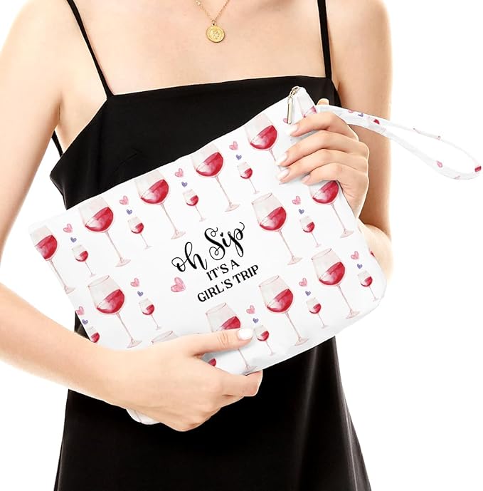 Fokongna Wet Bag Wet Dry Bag Wet Bag For Swimsuit Beach Bag, Travel Makeup Bag Toiletry Bag Waterproof Large Capacity for Women Girls Mom Sister Friends Diaper Bag Strawberry lemon Gifts