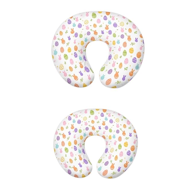 Rabbit and Easter Egg Nursing Pillow Cover for Baby Boy Girl Soft and Stretchy Safely Breastfeeding Pillow Cover Baby Essentials